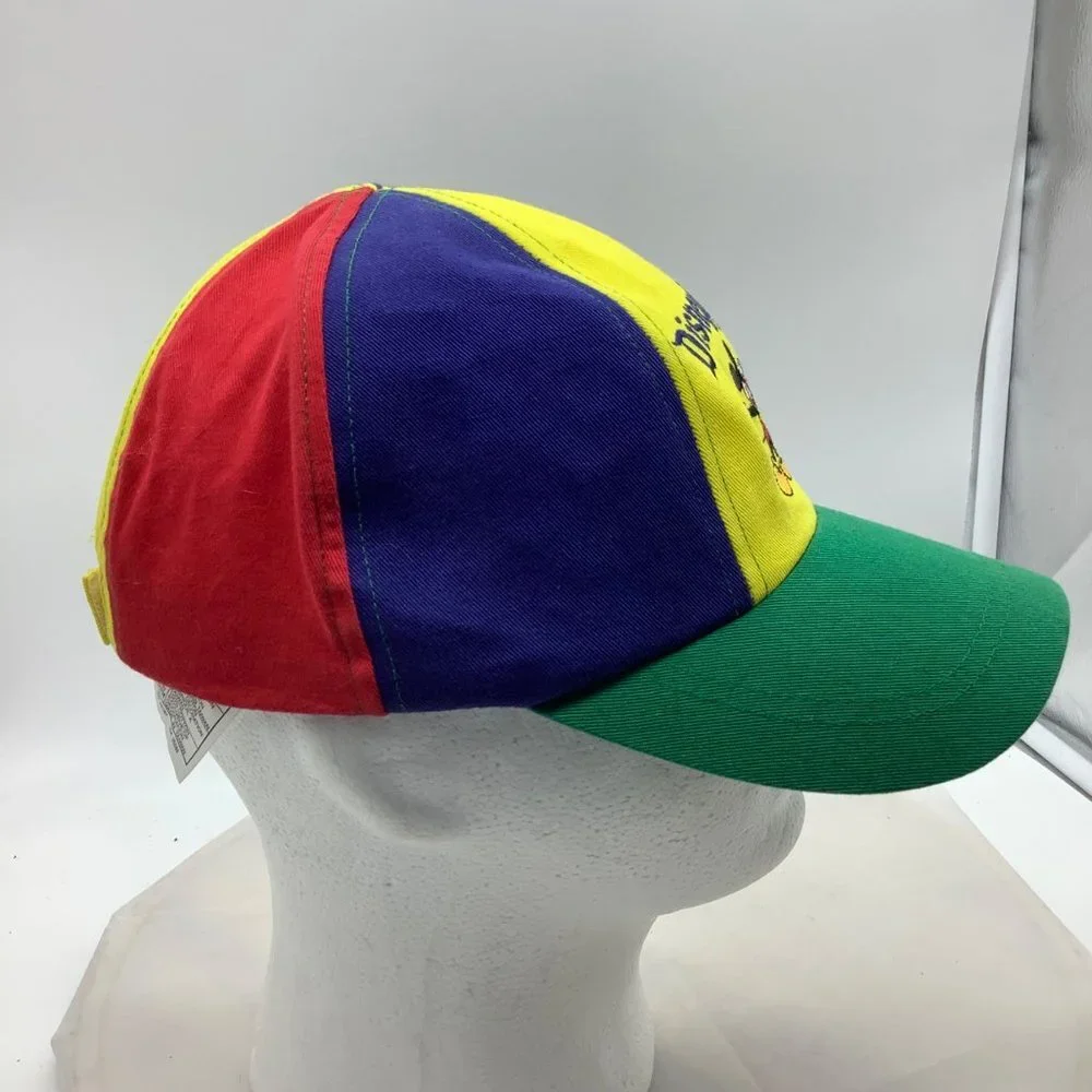 Disneyland Resort Mickey Mouse Baseball Cap‎ Hat Block Color Cotton Youth OS